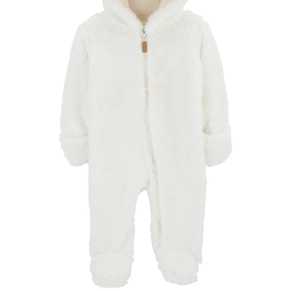 Twin matching Sherpa Snowsuit Onesies
